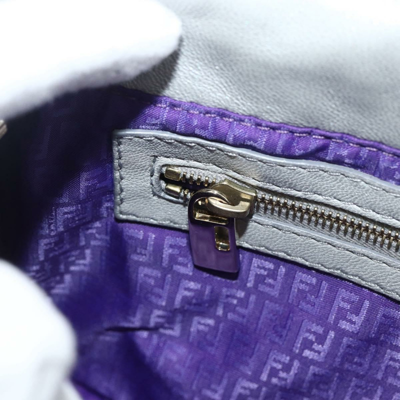 【日本直送】FENDI Mamma Baguette 肩背包 皮革 銀色 金色 正品 174143V-20