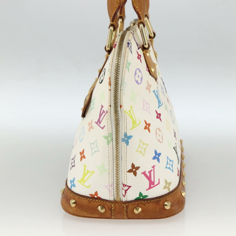 【日本直送】路易威登 Monogram Multicolor Alma 手提包 白色 M92647 LV 正品 BA11247V-3