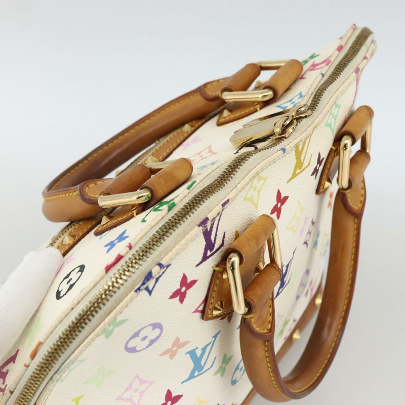 【日本直送】路易威登 Monogram Multicolor Alma 手提包 白色 M92647 LV 正品 BA11247V-5