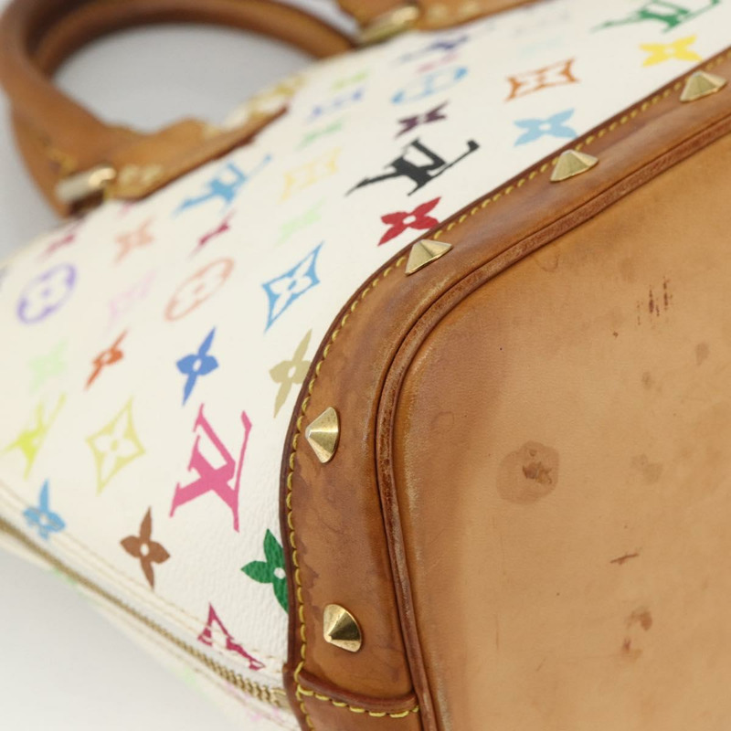 【日本直送】路易威登 Monogram Multicolor Alma 手提包 白色 M92647 LV 正品 BA11247V-8