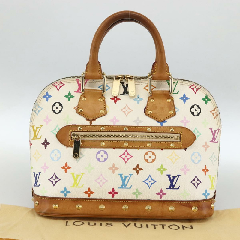 【日本直送】路易威登 Monogram Multicolor Alma 手提包 白色 M92647 LV 正品 BA11247V-11