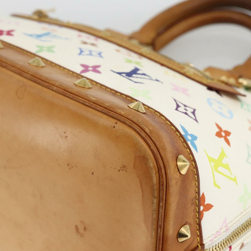 【日本直送】路易威登 Monogram Multicolor Alma 手提包 白色 M92647 LV 正品 BA11247V-13