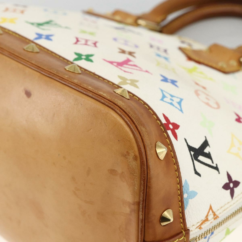 【日本直送】路易威登 Monogram Multicolor Alma 手提包 白色 M92647 LV 正品 BA11247V-15