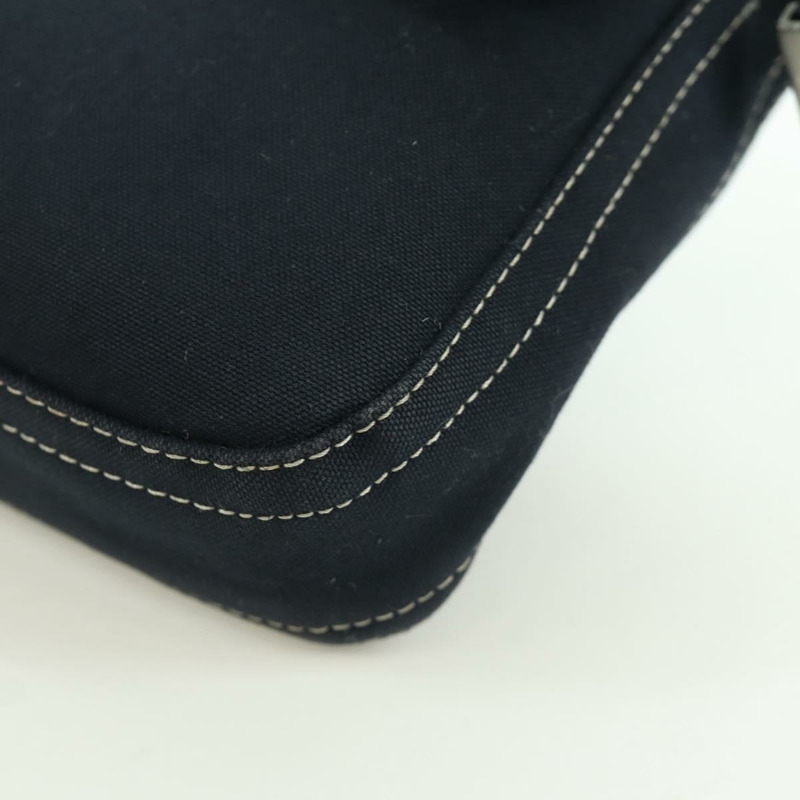 【日本直送】FENDI 大理石紋 Mamma Baguette 單肩包 帆布 海軍藍 銀色 正品 am10993V-14