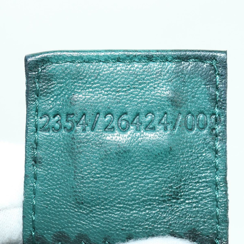 【日本直送】FENDI Mamma Baguette 肩背包 針織綠 銀色 正品 am11047V-11