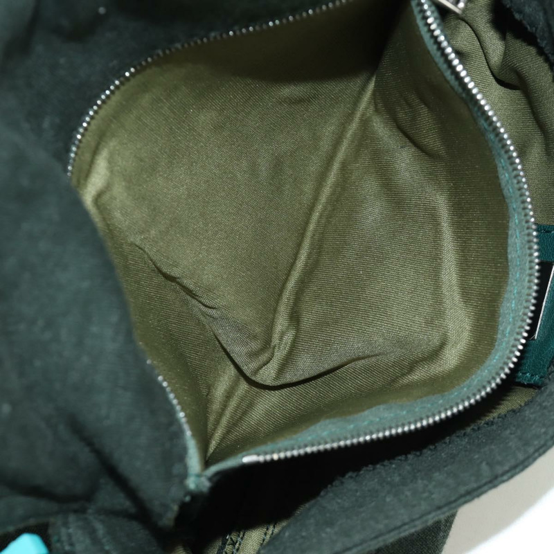 【日本直送】FENDI Mamma Baguette 肩背包 針織綠 銀色 正品 am11047V-23