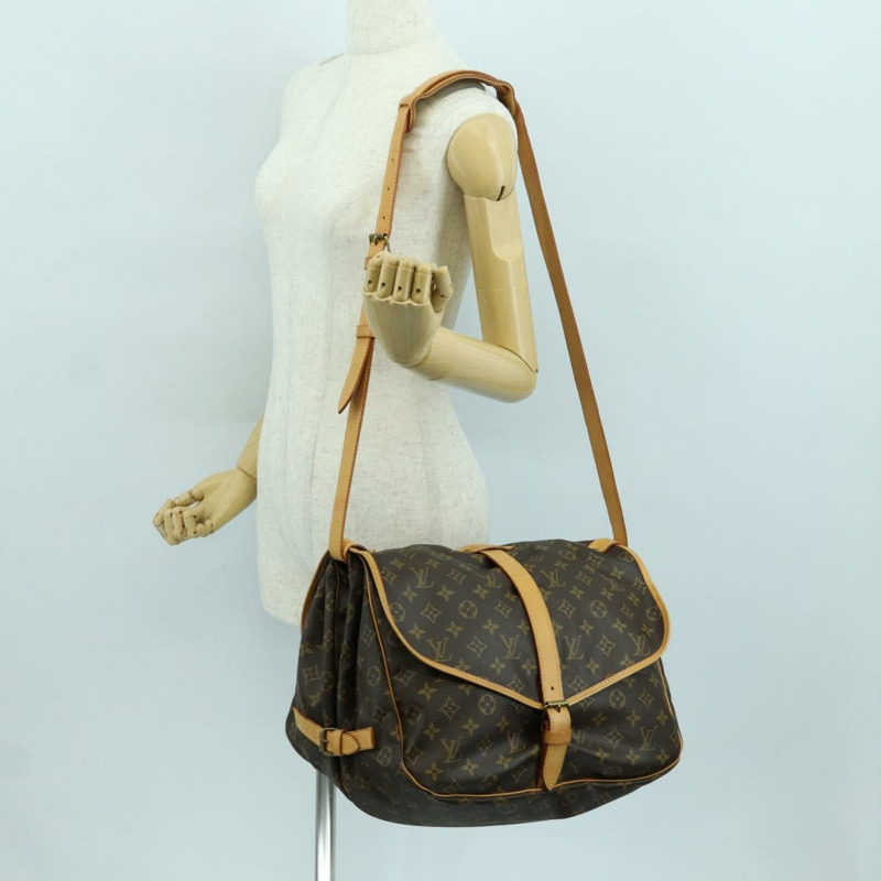 【日本直送】路易威登 Monogram Saumur 35 肩背包 M42254 LV Auth am11030V-34