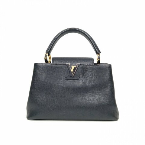LOUIS VUITTON Capucines小號31.5黑色牛皮金扣2017肩背包