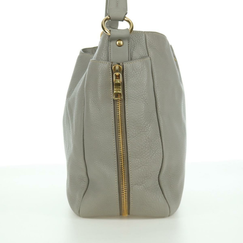 【日本直送】PRADA 灰色金色皮革肩背包 正品 ARZ570V-3