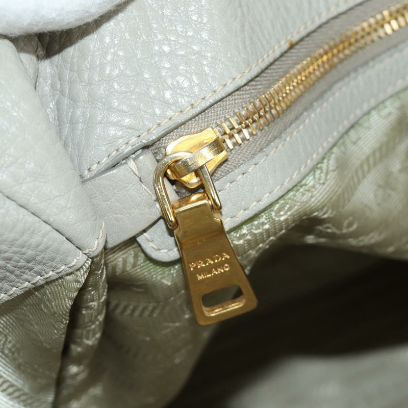 【日本直送】PRADA 灰色金色皮革肩背包 正品 ARZ570V-23