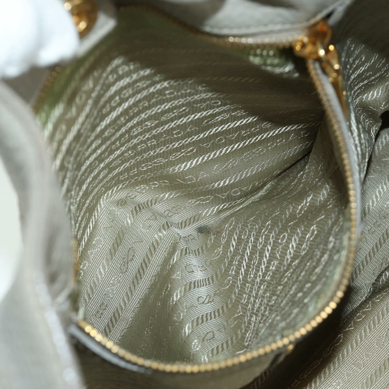 【日本直送】PRADA 灰色金色皮革肩背包 正品 ARZ570V-24