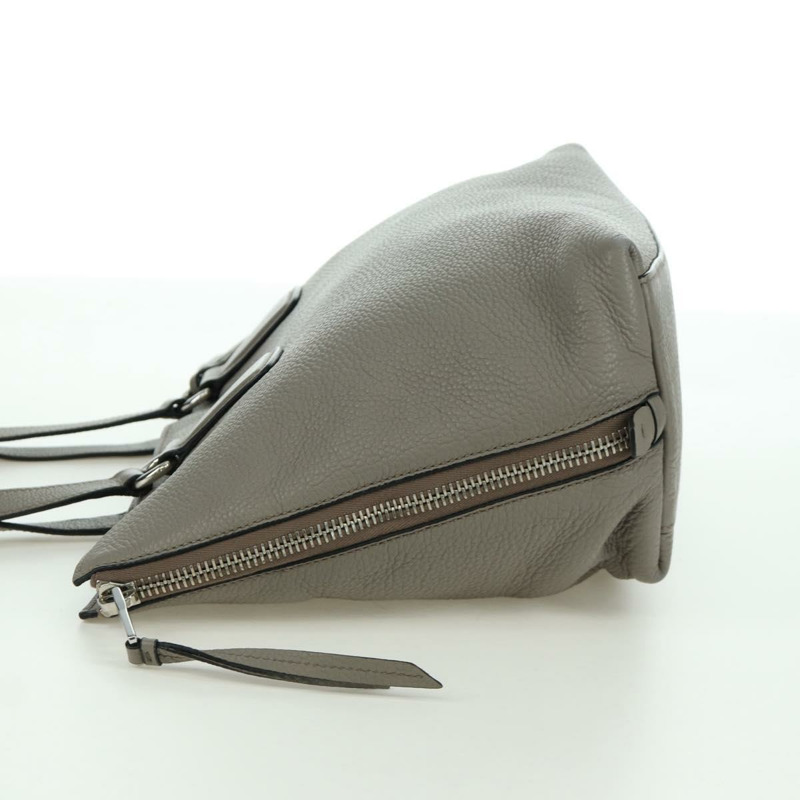 【日本直送】PRADA 灰色銀色皮革手提包 正品 ARZ581V-2