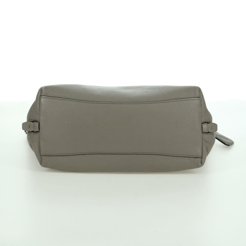 【日本直送】PRADA 灰色銀色皮革手提包 正品 ARZ581V-4