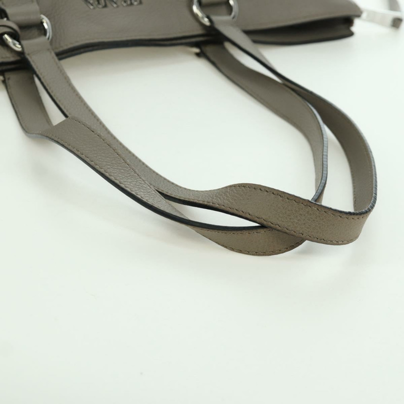 【日本直送】PRADA 灰色銀色皮革手提包 正品 ARZ581V-7