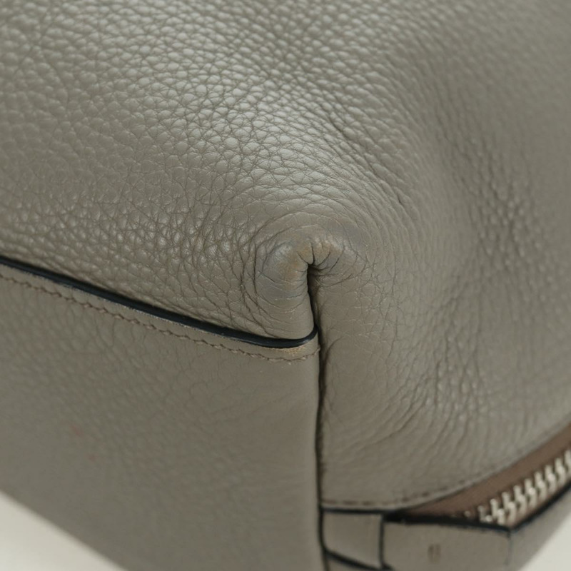 【日本直送】PRADA 灰色銀色皮革手提包 正品 ARZ581V-15