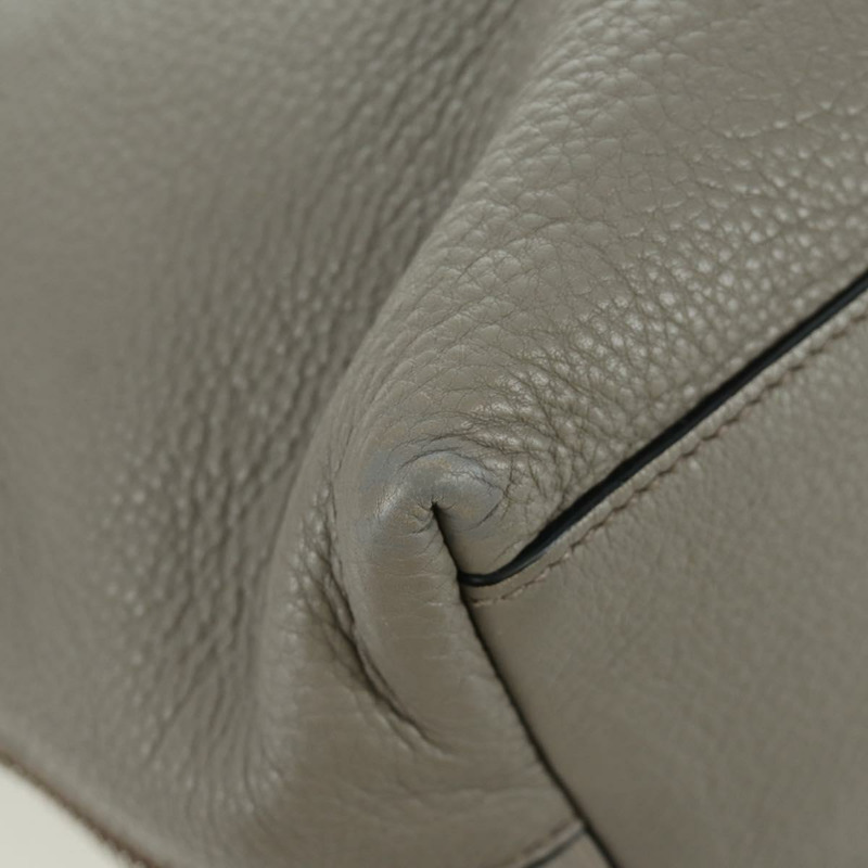 【日本直送】PRADA 灰色銀色皮革手提包 正品 ARZ581V-16