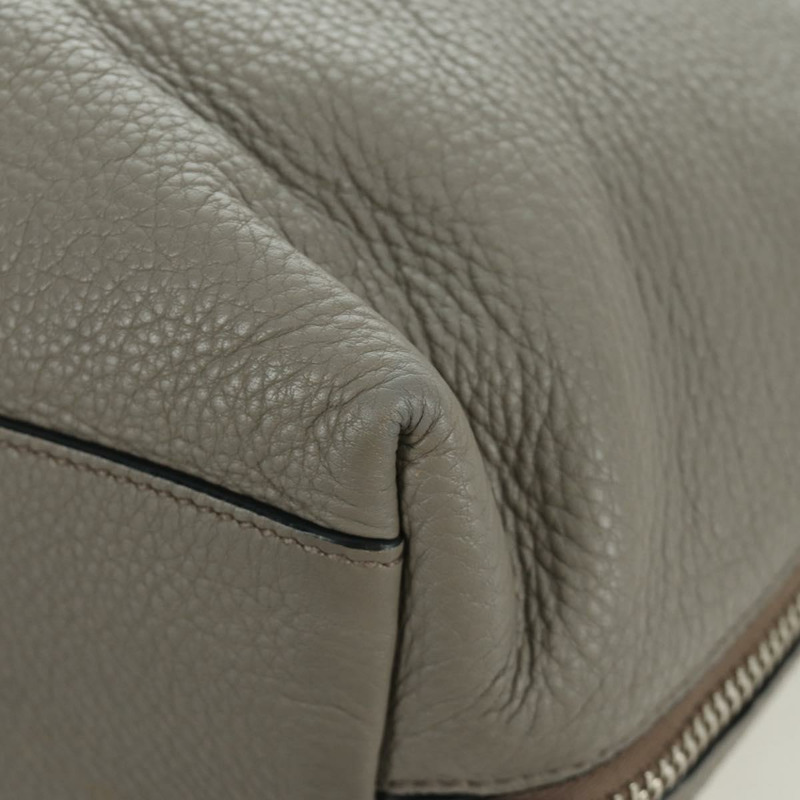 【日本直送】PRADA 灰色銀色皮革手提包 正品 ARZ581V-17