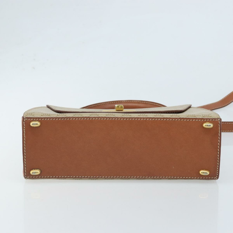 【日本直送】CELINE Macadam帆布手提包 PVC 兩用 米色 金色 正品 BSZ537A-4