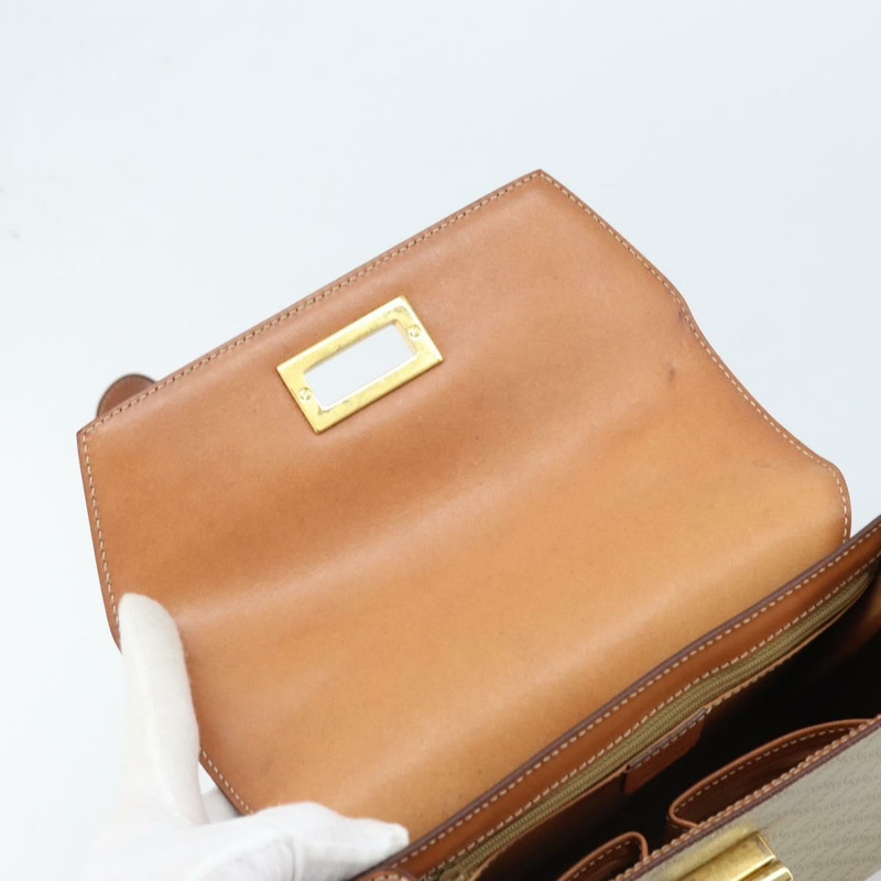 【日本直送】CELINE Macadam帆布手提包 PVC 兩用 米色 金色 正品 BSZ537A-8