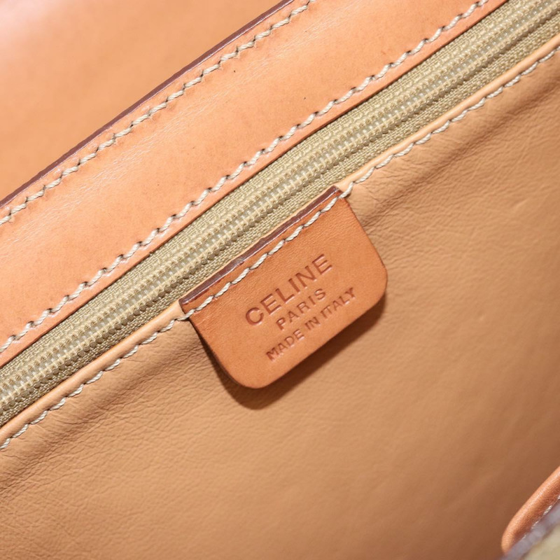 【日本直送】CELINE Macadam帆布手提包 PVC 兩用 米色 金色 正品 BSZ537A-20