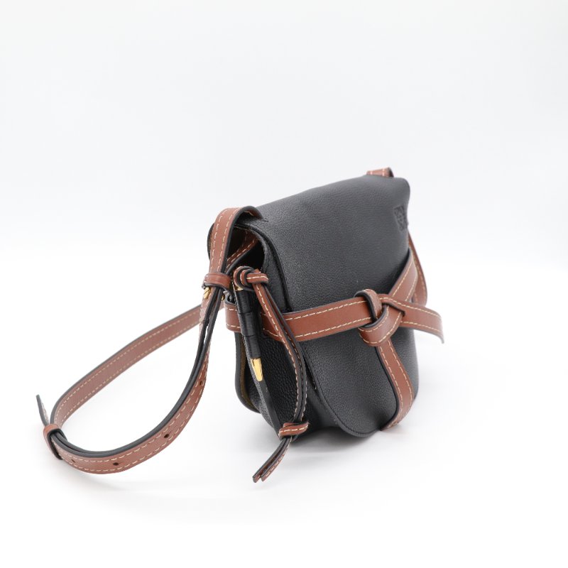 LOEWE Gate 黑色 馬鞍包-1