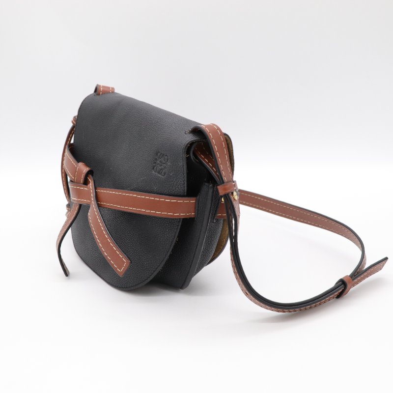 LOEWE Gate 黑色 馬鞍包-3