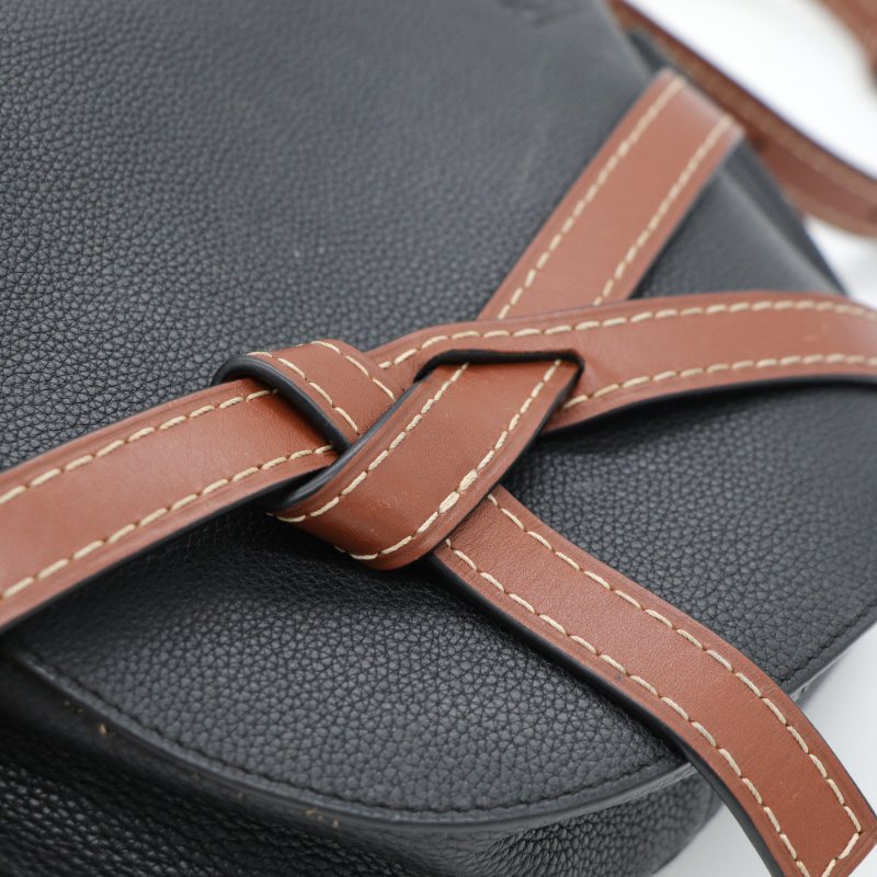 LOEWE Gate 黑色 馬鞍包-7