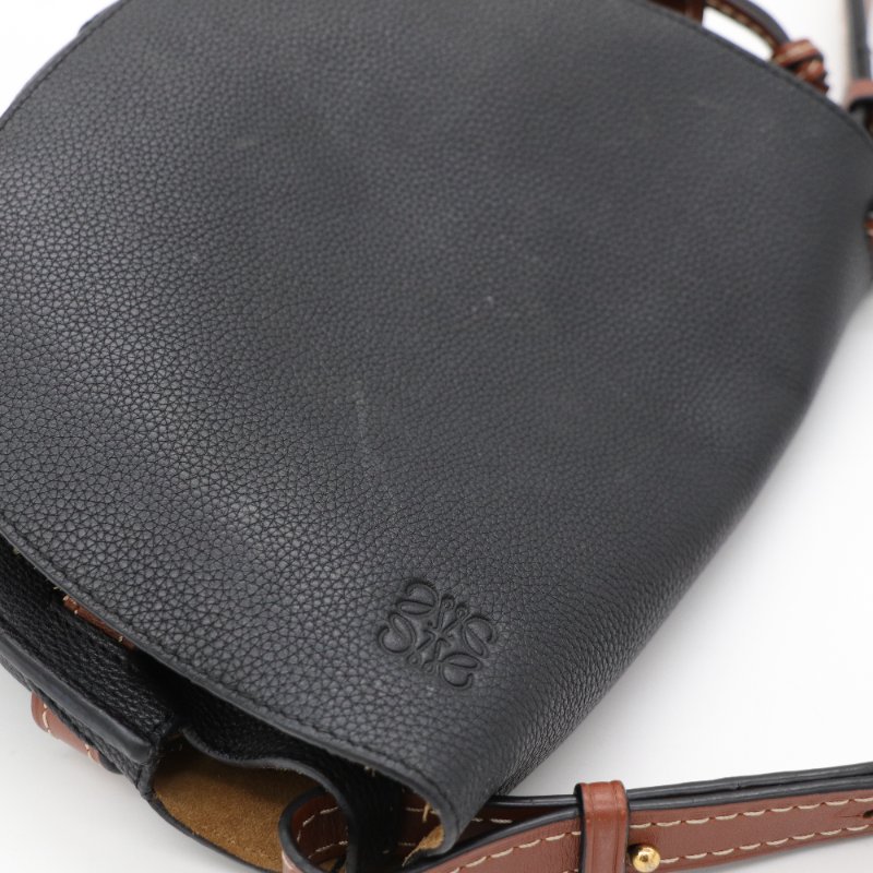 LOEWE Gate 黑色 馬鞍包-10