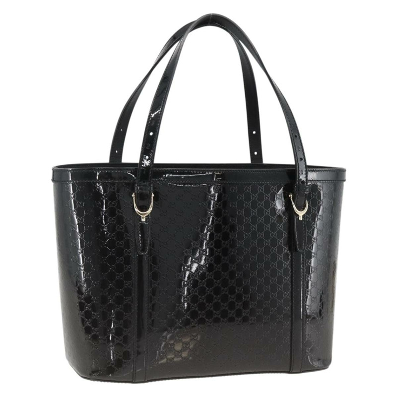 【日本直送】GUCCI Micro GG帆布手提包 黑色 金色 336776 正品 ka3148A-0