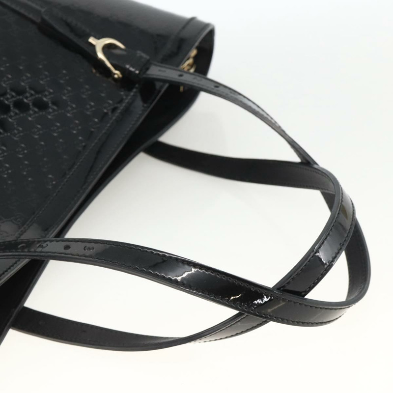 【日本直送】GUCCI Micro GG帆布手提包 黑色 金色 336776 正品 ka3148A-6