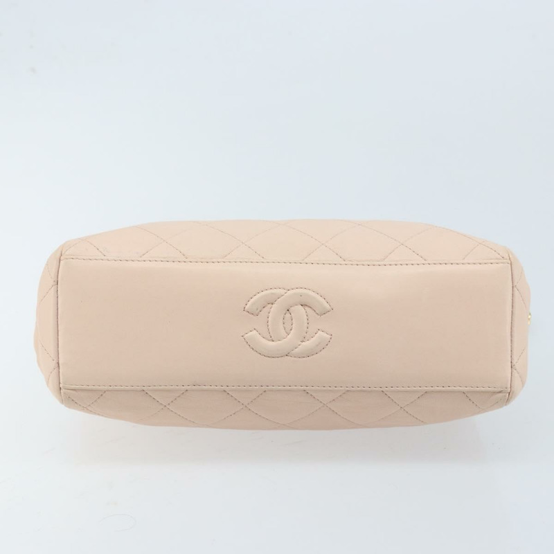 【日本直送】香奈兒鏈條絎縫手提包，羊皮材質，粉紅金色雙C標誌，正品 ka3130SAV-4