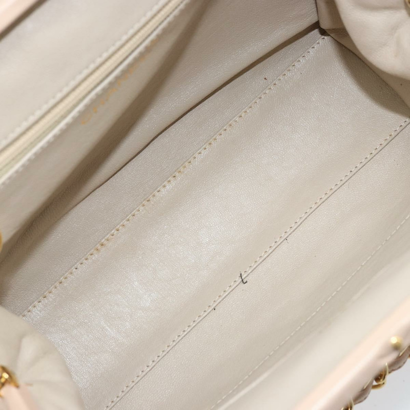 【日本直送】香奈兒鏈條絎縫手提包，羊皮材質，粉紅金色雙C標誌，正品 ka3130SAV-9