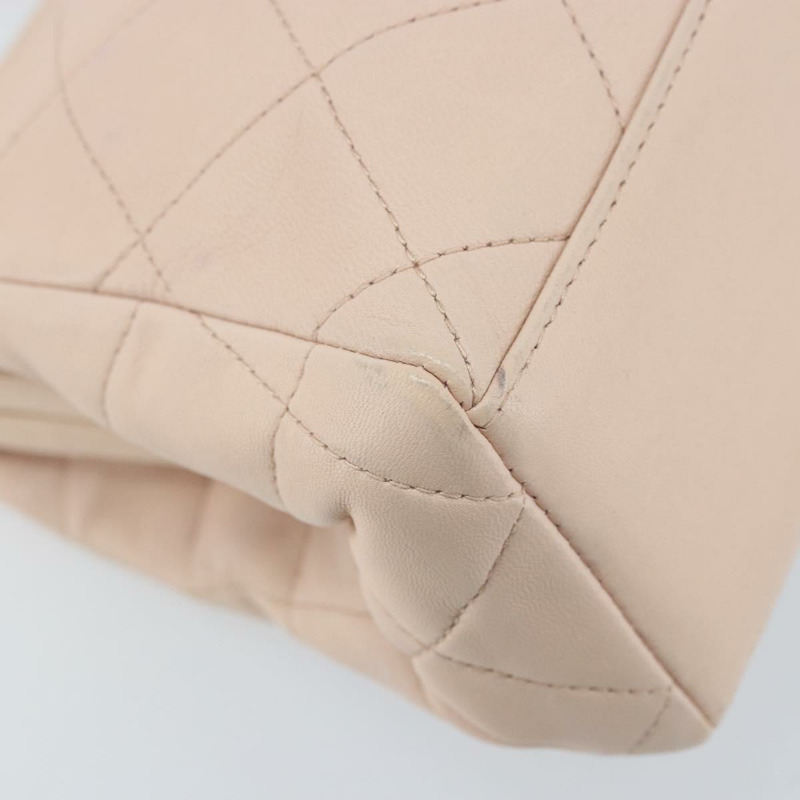 【日本直送】香奈兒鏈條絎縫手提包，羊皮材質，粉紅金色雙C標誌，正品 ka3130SAV-15