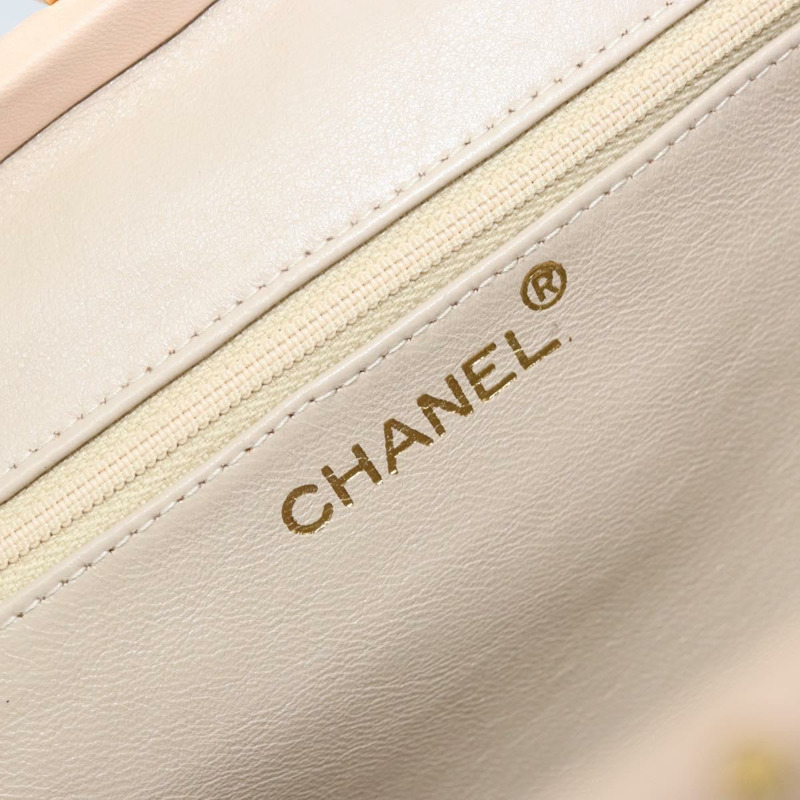 【日本直送】香奈兒鏈條絎縫手提包，羊皮材質，粉紅金色雙C標誌，正品 ka3130SAV-17
