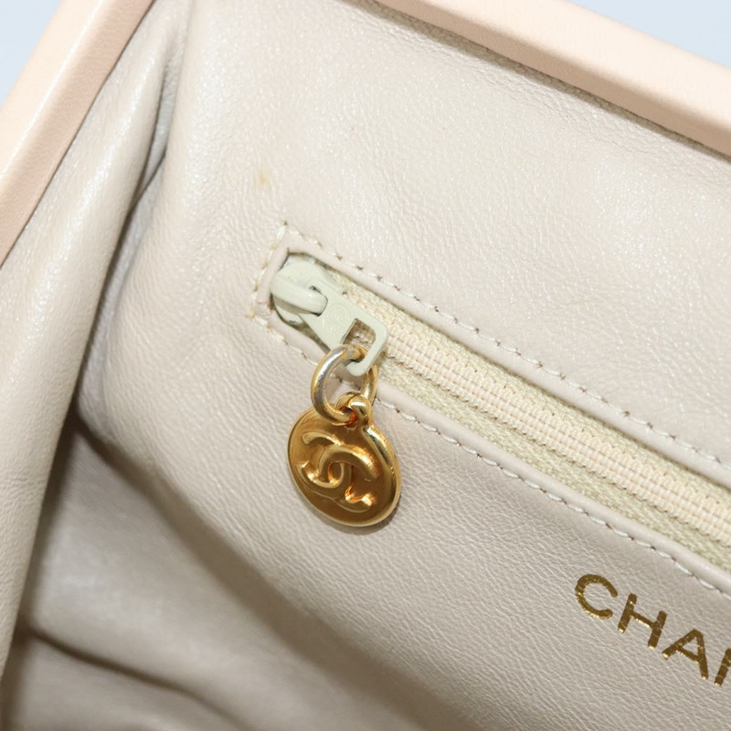 【日本直送】香奈兒鏈條絎縫手提包，羊皮材質，粉紅金色雙C標誌，正品 ka3130SAV-20