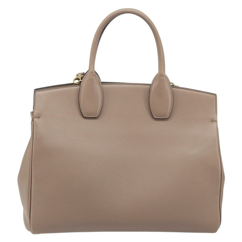 【日本直送】Salvatore Ferragamo Gancini Studio 皮革雙肩包 粉金配色 正品 gh1912-1