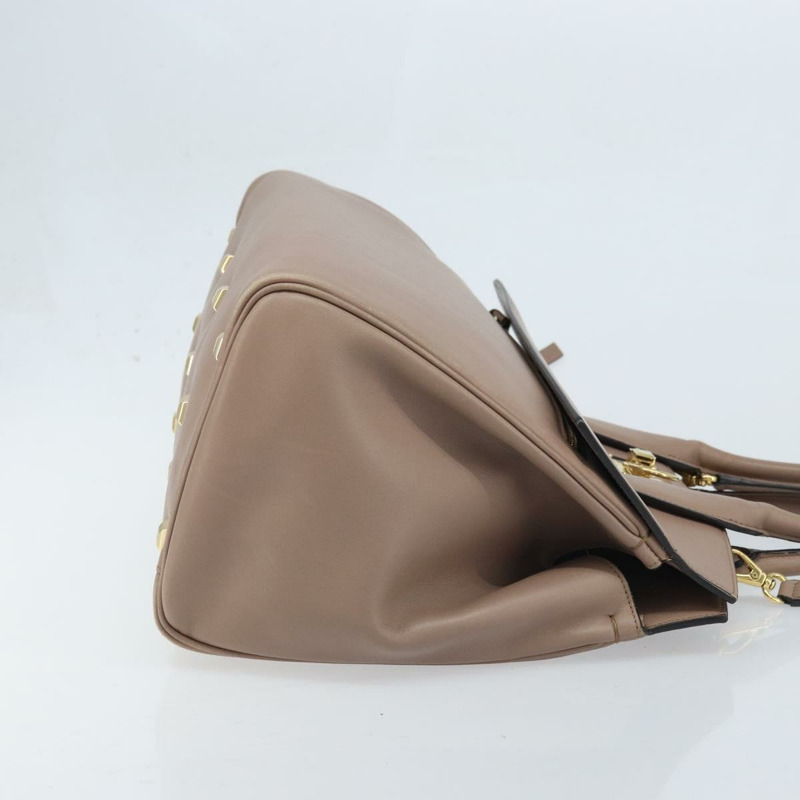 【日本直送】Salvatore Ferragamo Gancini Studio 皮革雙肩包 粉金配色 正品 gh1912-2