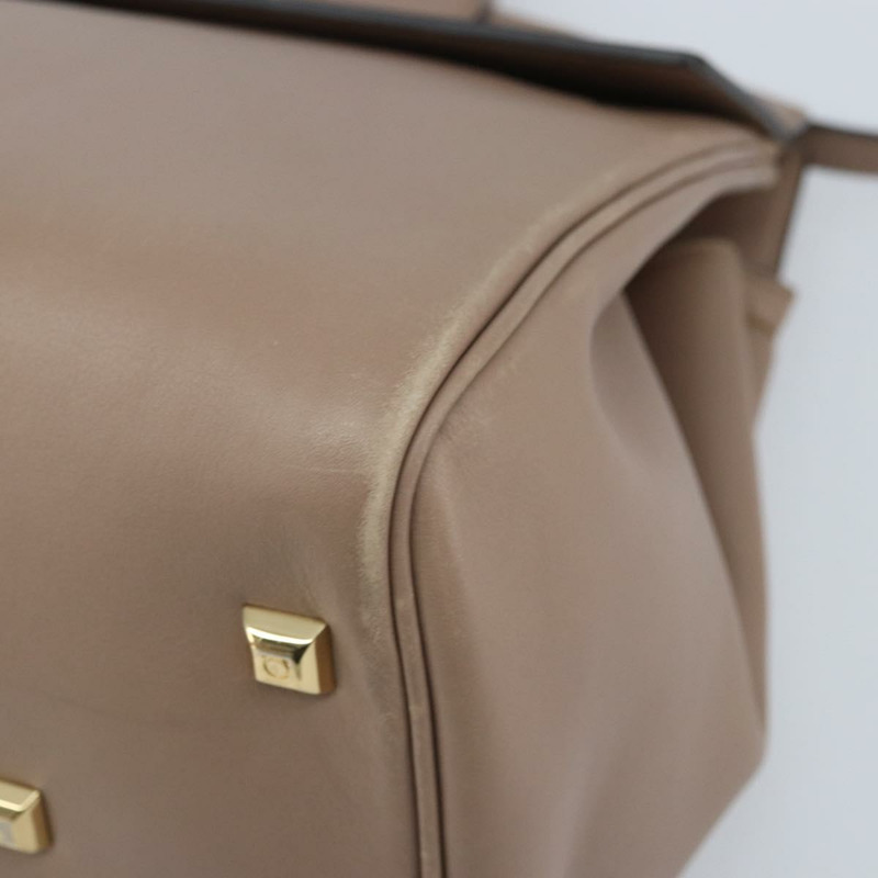 【日本直送】Salvatore Ferragamo Gancini Studio 皮革雙肩包 粉金配色 正品 gh1912-9