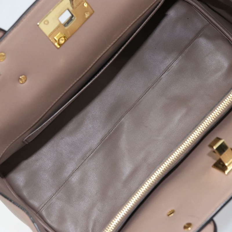 【日本直送】Salvatore Ferragamo Gancini Studio 皮革雙肩包 粉金配色 正品 gh1912-10