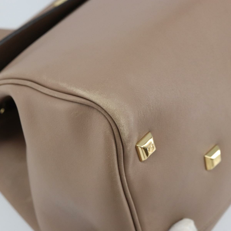 【日本直送】Salvatore Ferragamo Gancini Studio 皮革雙肩包 粉金配色 正品 gh1912-14