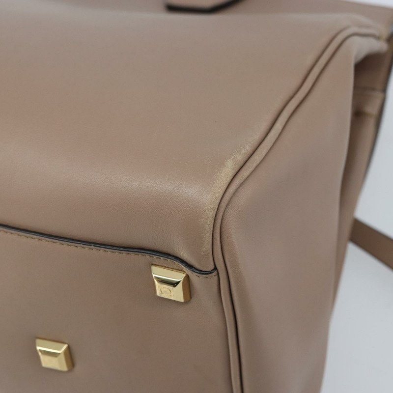 【日本直送】Salvatore Ferragamo Gancini Studio 皮革雙肩包 粉金配色 正品 gh1912-15