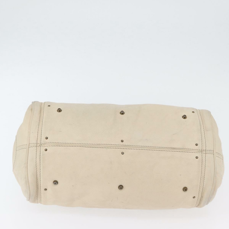 【日本直送】Chloe Paddington 手提包 皮革 象牙色 金色 銀色 正品 am11058V-4