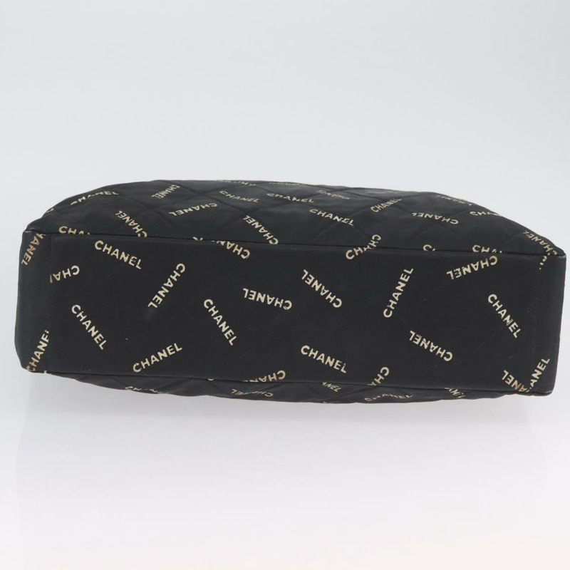 【日本直送】香奈兒帆布托特包 黑色 金色 CC 標誌 正品 BA11368A-4