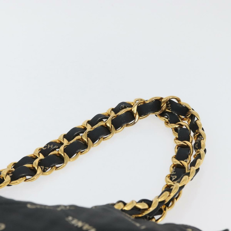 【日本直送】香奈兒帆布托特包 黑色 金色 CC 標誌 正品 BA11368A-7