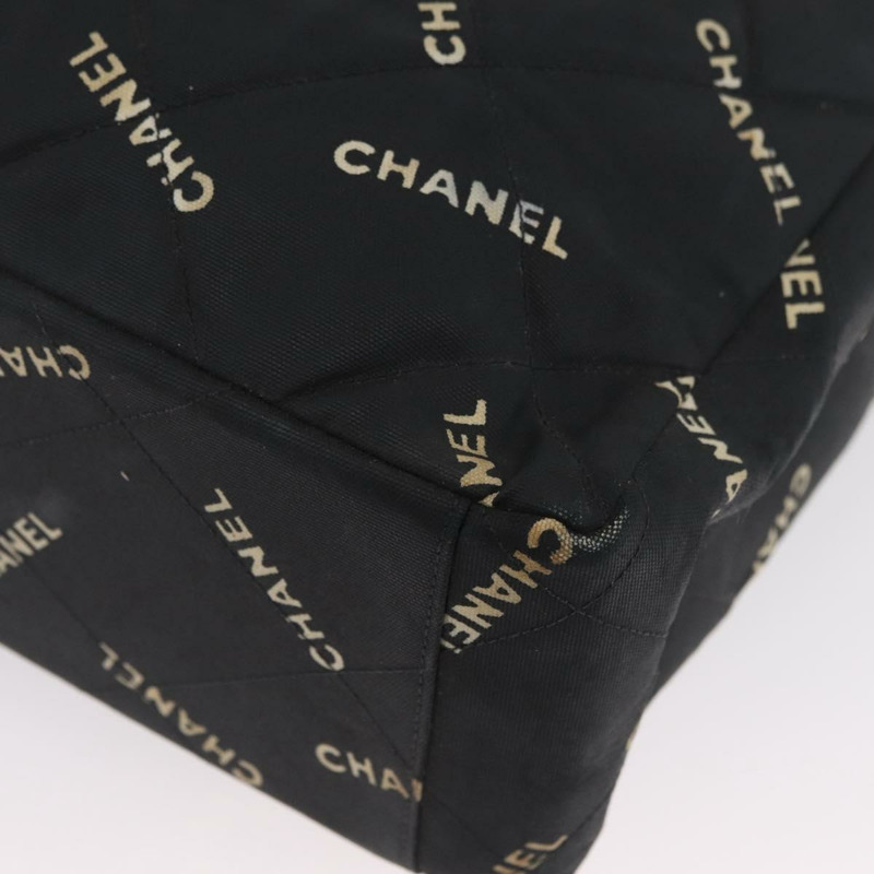 【日本直送】香奈兒帆布托特包 黑色 金色 CC 標誌 正品 BA11368A-15