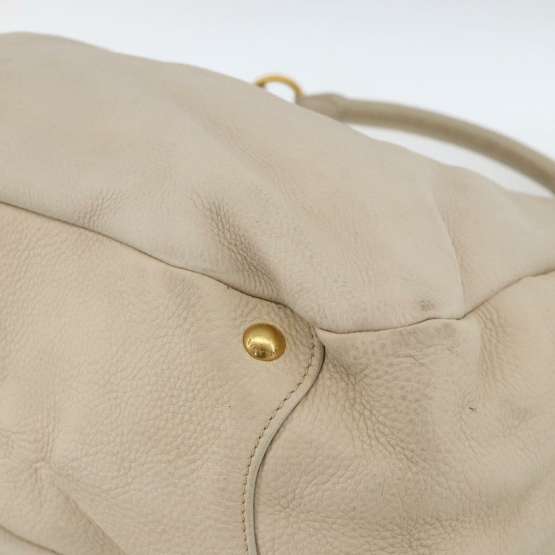 【日本直送】PRADA 金色象牙色皮革肩背包 正品 AMZ413A-8