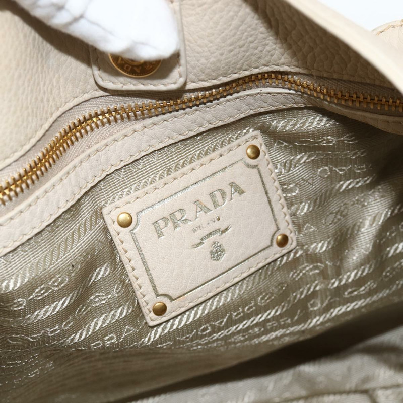 【日本直送】PRADA 金色象牙色皮革肩背包 正品 AMZ413A-9