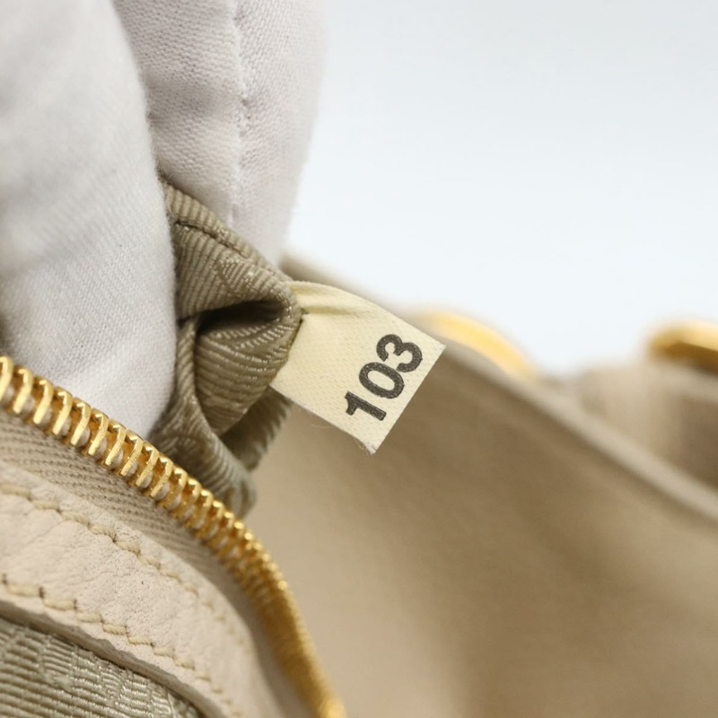 【日本直送】PRADA 金色象牙色皮革肩背包 正品 AMZ413A-11