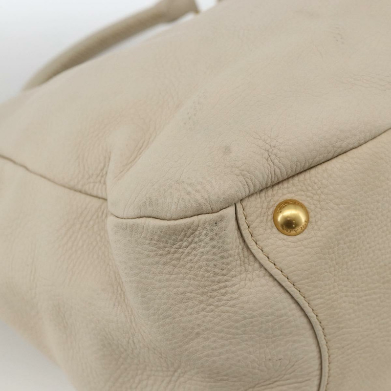 【日本直送】PRADA 金色象牙色皮革肩背包 正品 AMZ413A-13