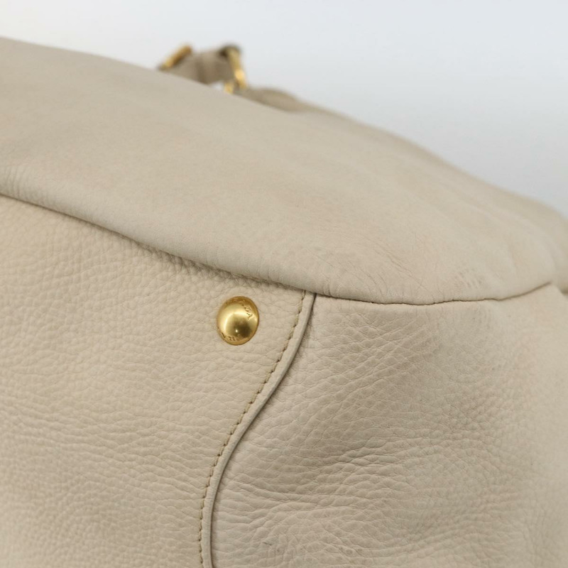 【日本直送】PRADA 金色象牙色皮革肩背包 正品 AMZ413A-14